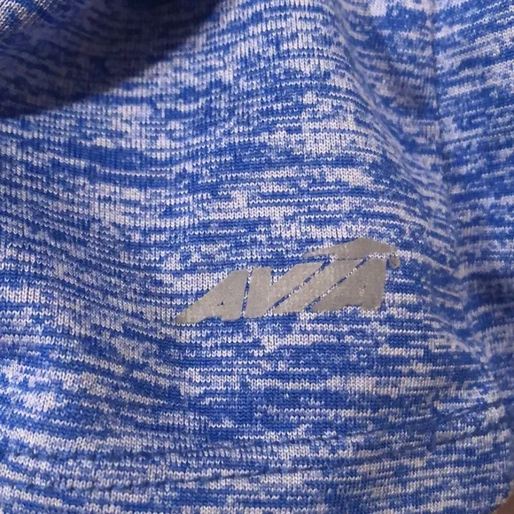 Avia Medium Blue/White Variegated Color Athletic Shirt - Picture 2 of 4